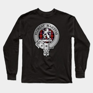 Clan Brown Crest & Tartan Long Sleeve T-Shirt